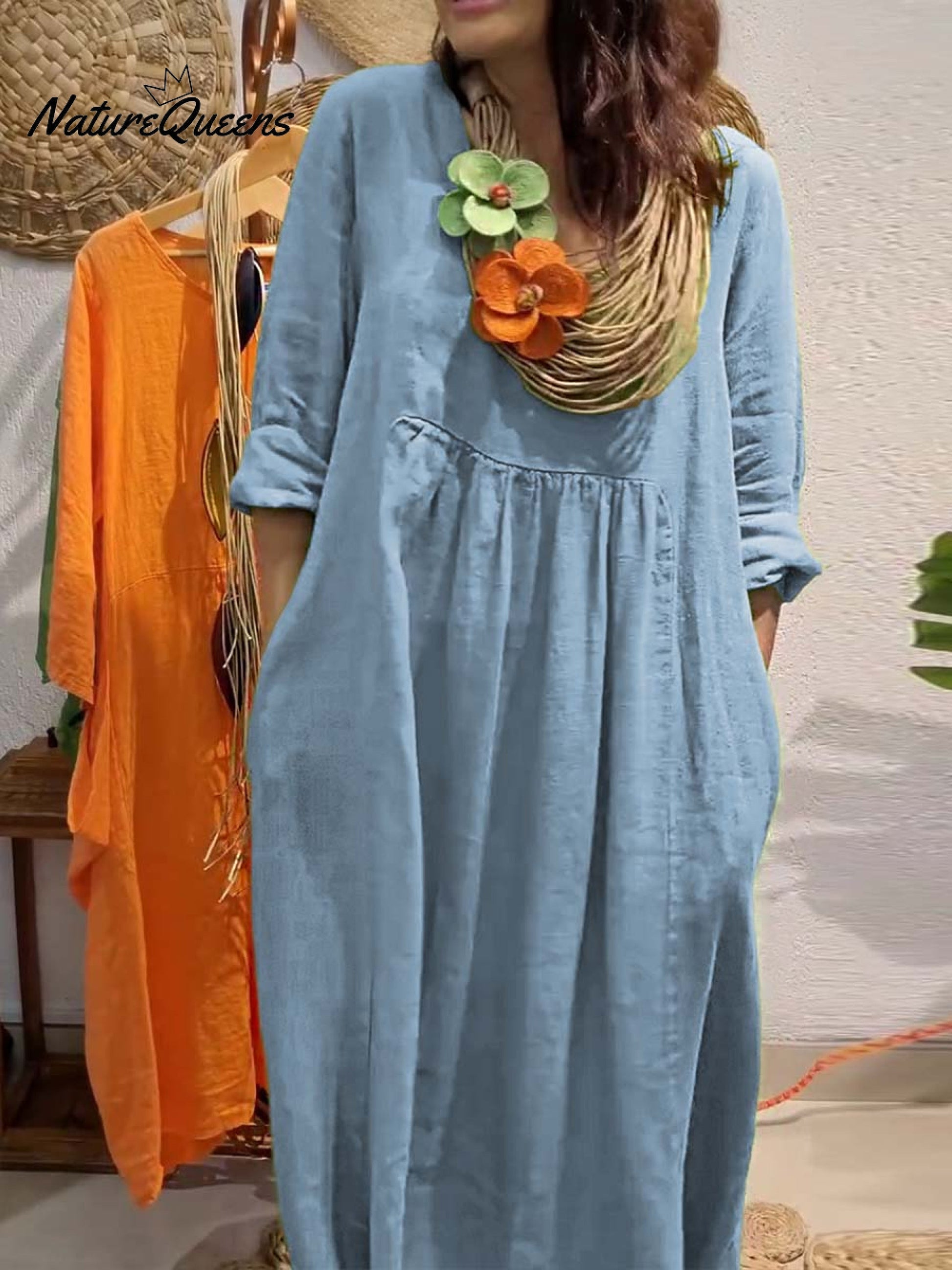 Evelyn Damen Kleid | Baumwoll-Leinen, Elegante Silhouette 2