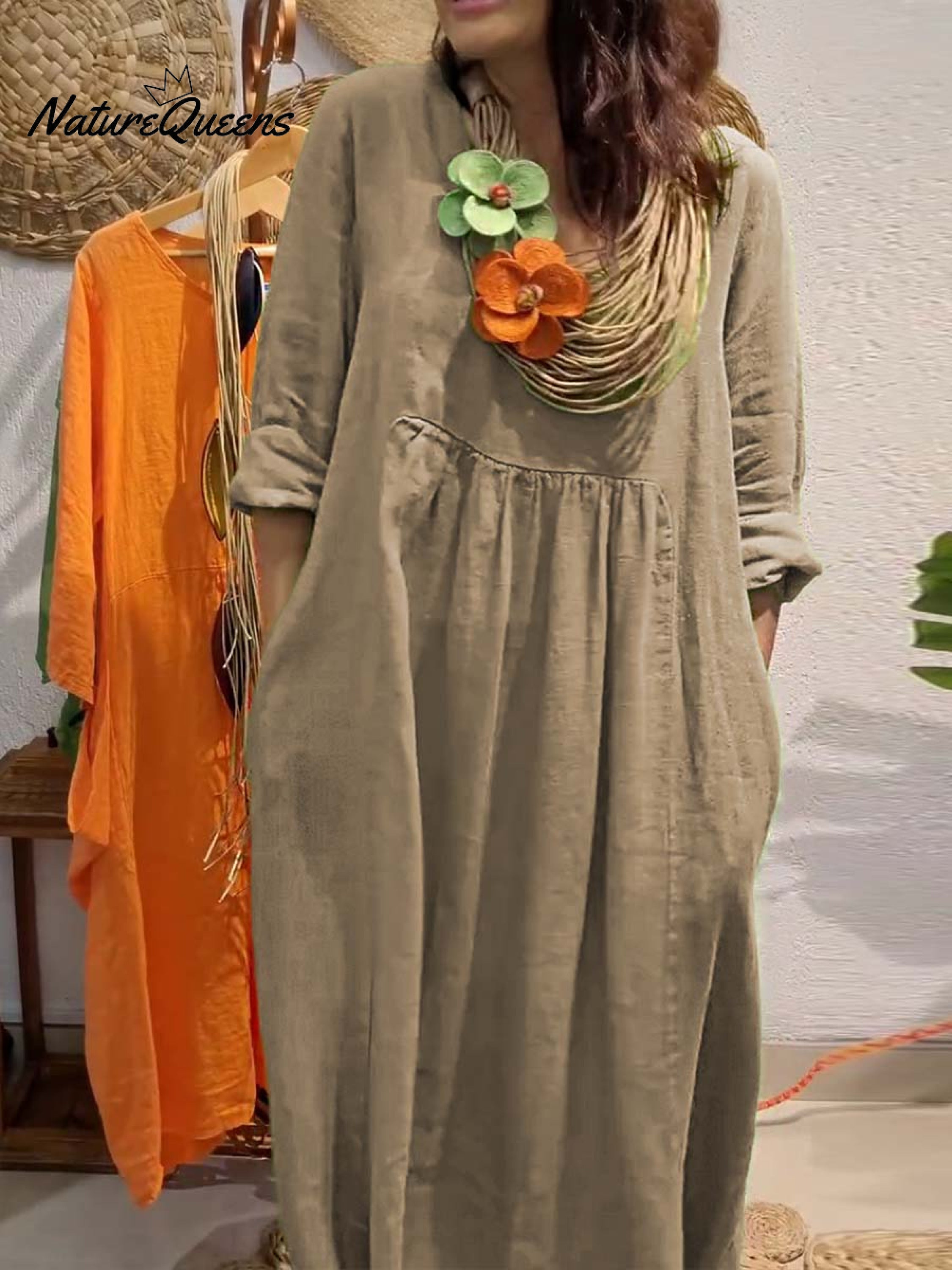 Evelyn Damen Kleid | Baumwoll-Leinen, Elegante Silhouette 3