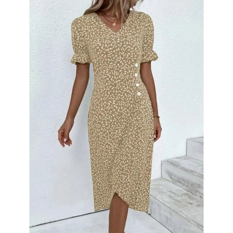 Evelyn Damen Midi Kleid | Plissee mit Blumenmuster 2