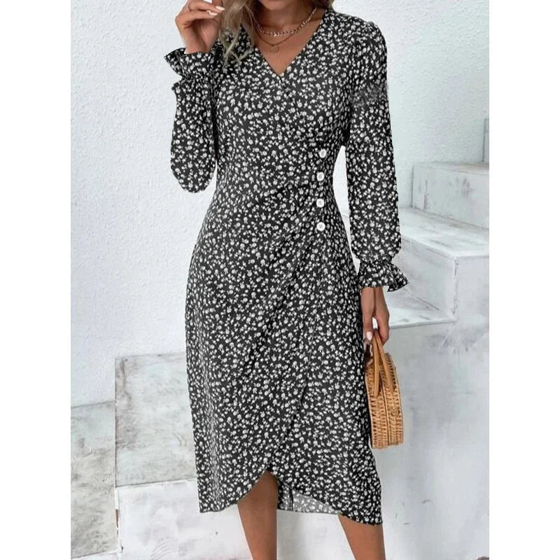 Evelyn Damen Midi Kleid | Plissee mit Blumenmuster 3