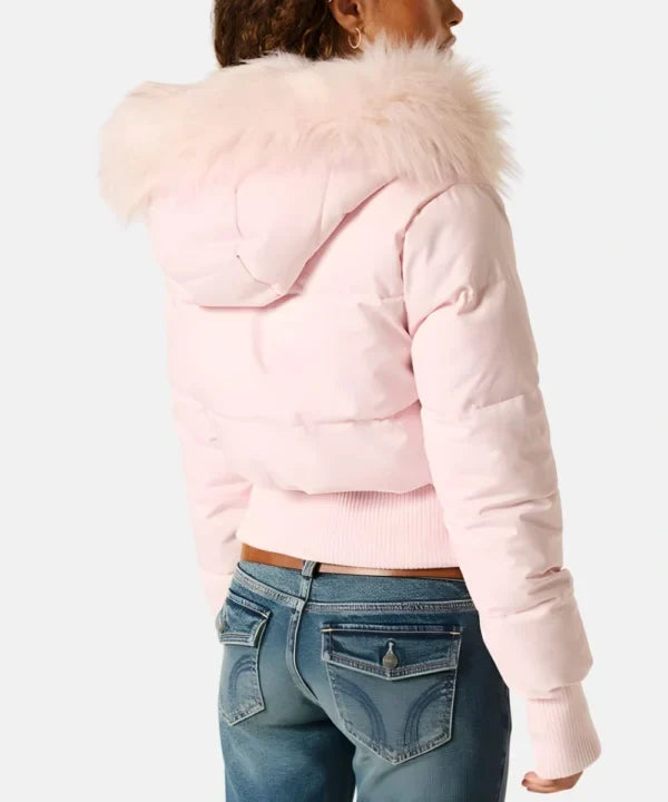 Vreni Schwarz Gesteppte Winterjacke mit Kapuze für Damen | Kunstfell-Besatz Slim Fit Winter - XXS/XS/S