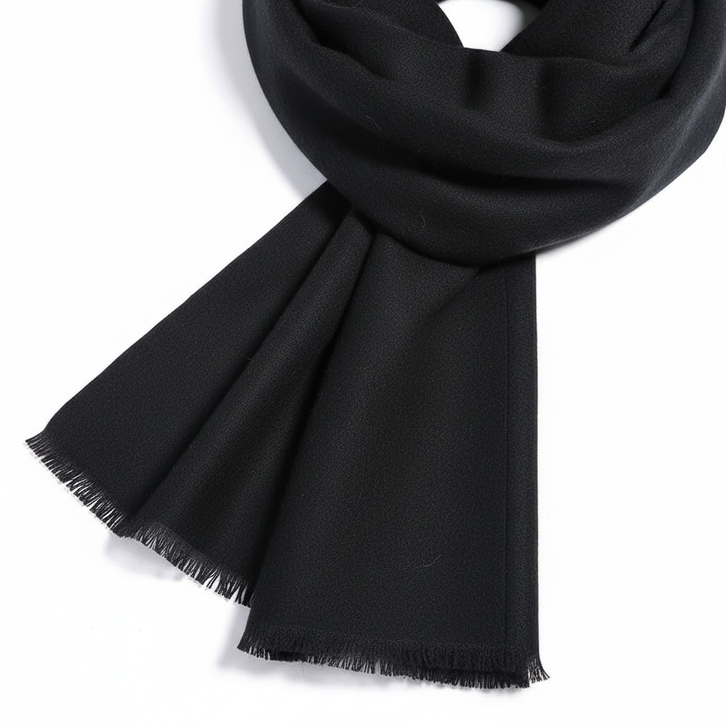 Hans Rot/Grau Feiner Kaschmir Winterschal für Herren und Damen | Zeitloser Uni-Stil, 180 x 30 cm