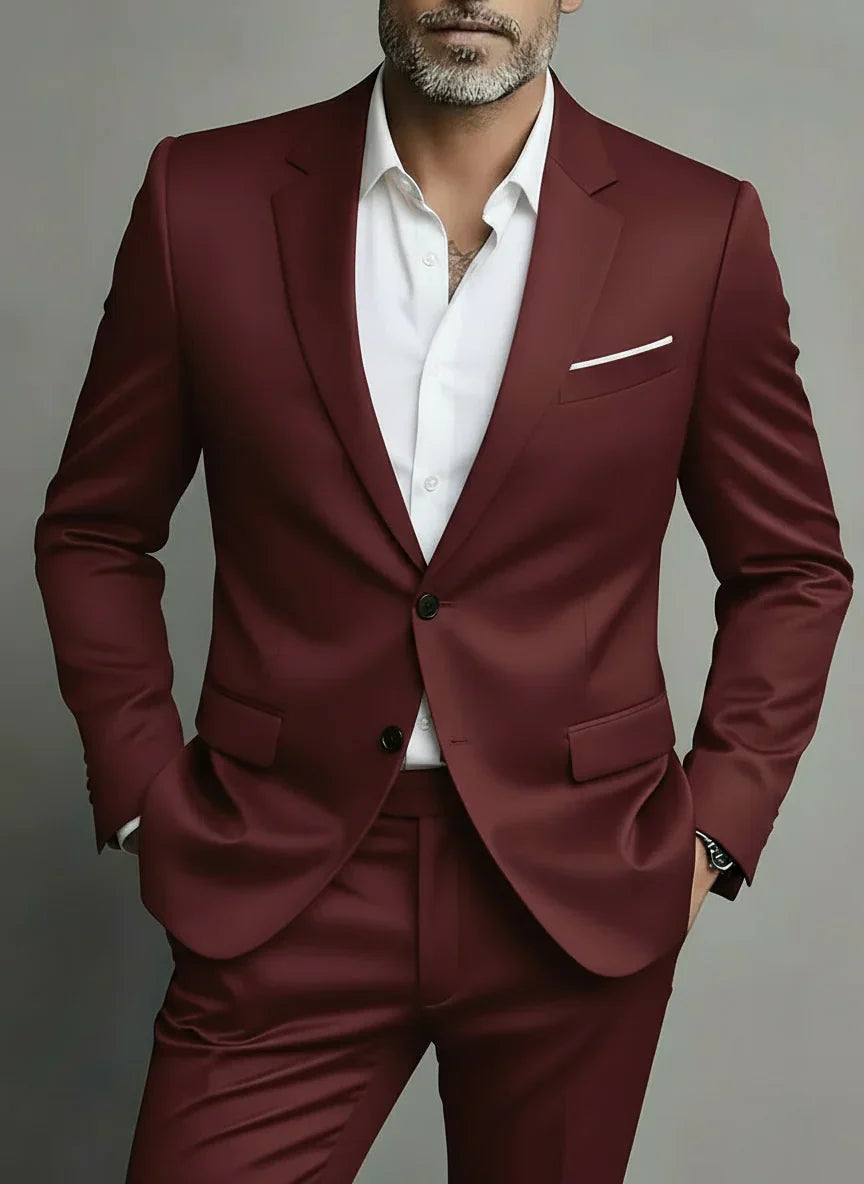 Felix Herren Anzug | Slim Fit Dunkelblau aus Hochwertigem Stoff 0