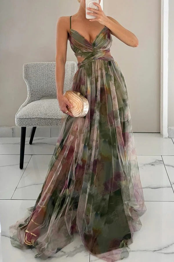 Fina Damen Maxi Kleid | Luftig mit Blumenmuster 1