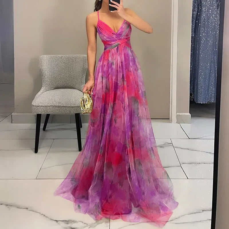 Fina Damen Maxi Kleid | Luftig mit Blumenmuster 3