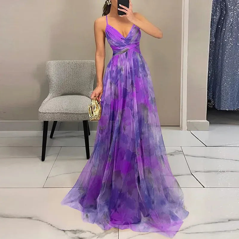 Fina Damen Maxi Kleid | Luftig mit Blumenmuster 4