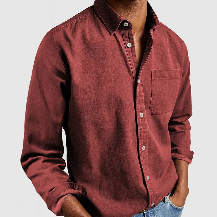 Fino Herren Freizeithemd | Langarm, Button-Down-Kragen 11