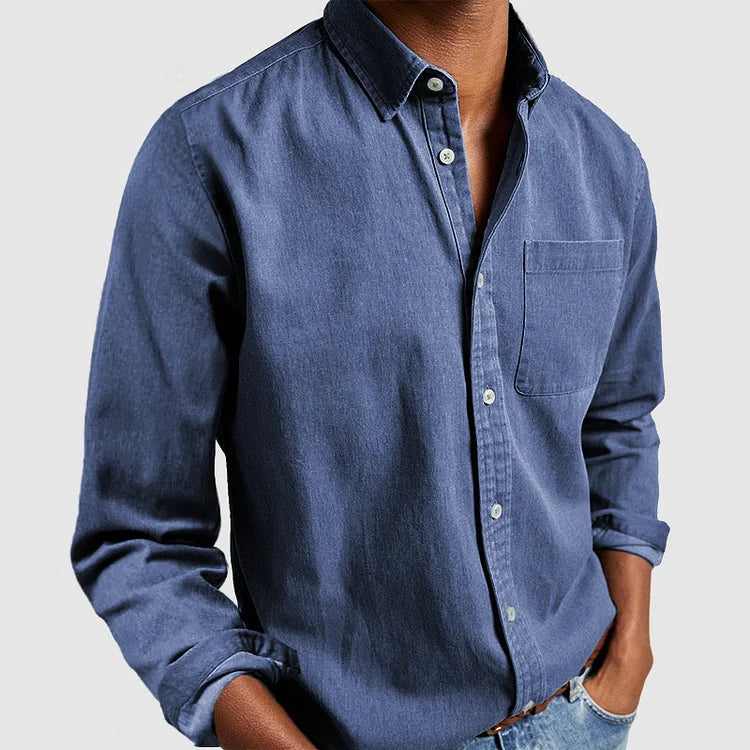 Fino Herren Freizeithemd | Langarm, Button-Down-Kragen 7