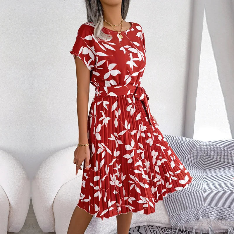 Fiona Damen Kleid | Floral Plissee A-Linie, Sommerkleid 11