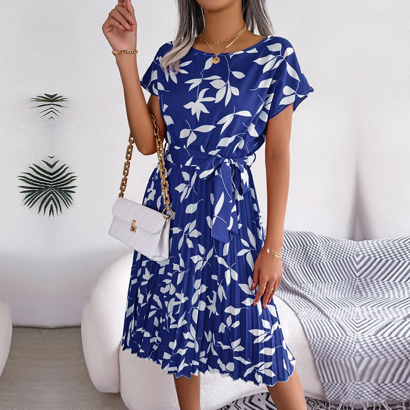 Fiona Damen Kleid | Floral Plissee A-Linie, Sommerkleid 8