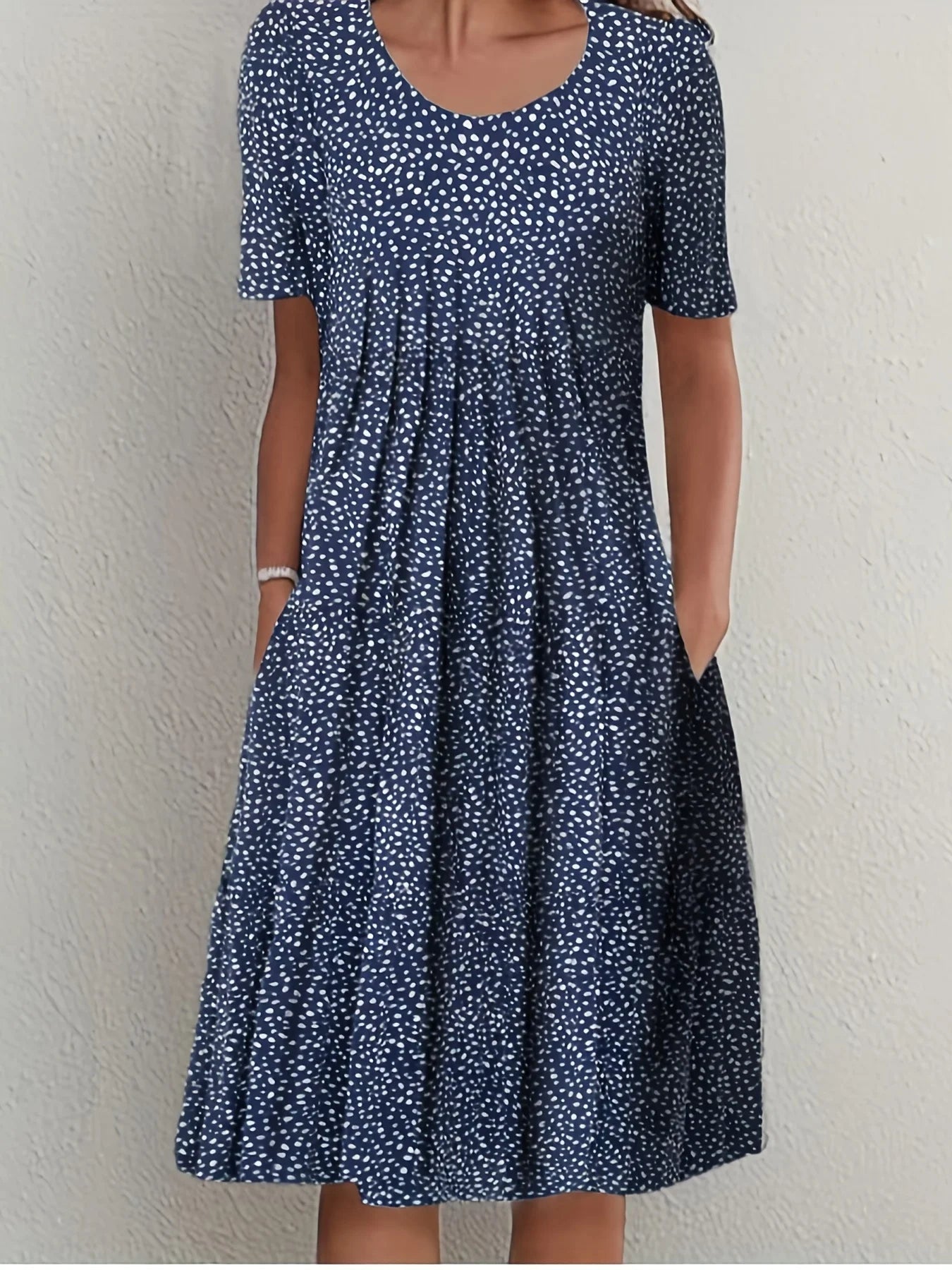 Fiona Damen Kurzarmkleid | Bedruckter Stoff, Festlich 5
