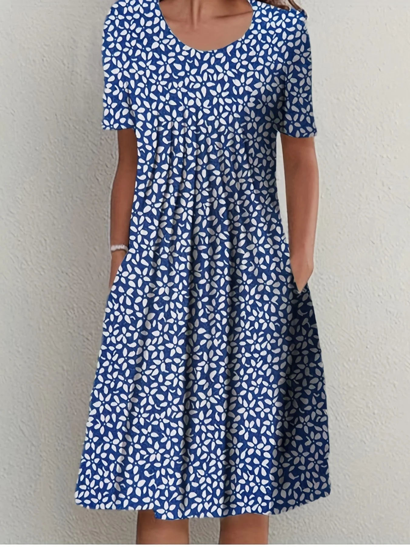 Fiona Damen Kurzarmkleid | Bedruckter Stoff, Festlich 8