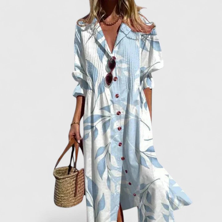 Fiona Damen Midi Kleid | Florales Design 1