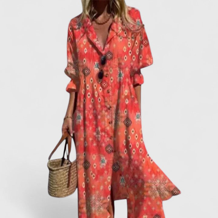 Fiona Damen Midi Kleid | Florales Design 5