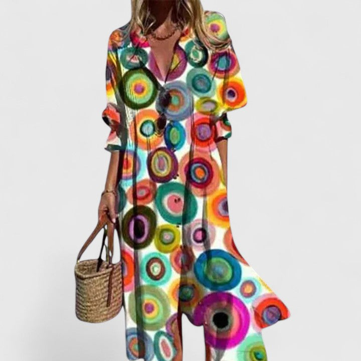 Fiona Damen Midi Kleid | Florales Design 6