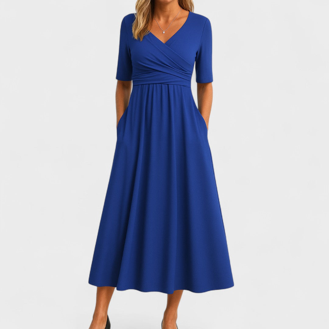Fiona Wickelkleid für Damen | Stretch-Strickstoff, V-Ausschnitt 1