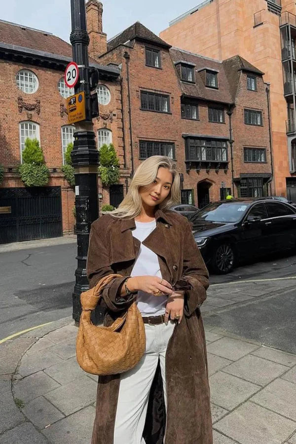 Katlyn | Leder Trenchcoat