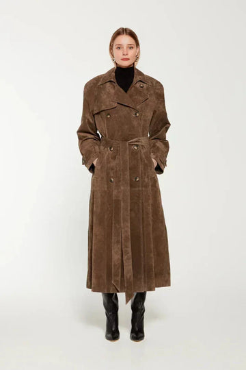 Katlyn | Leder Trenchcoat