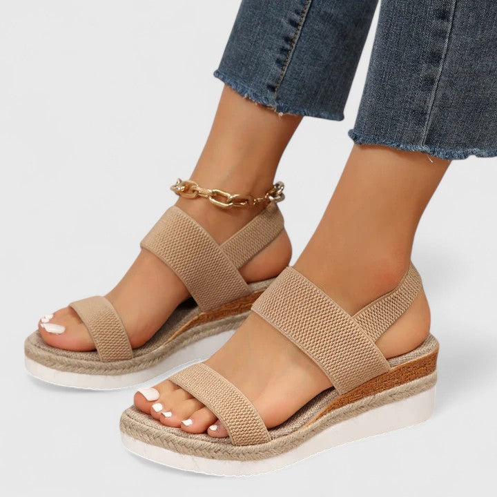 Erika Braun Orthopädische Keilsandalen für Damen | Bequeme Passform | Espadrille-Stil - 5/6/7/8/9/10/11/12