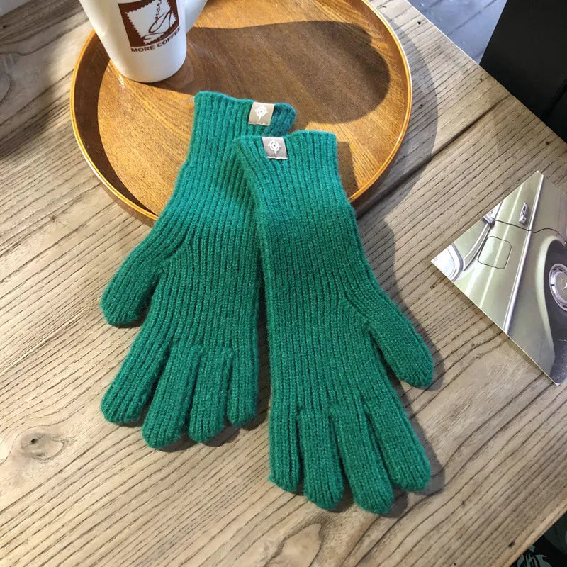 Elisabeth Blau Gestrickte Touchscreen-Handschuhe für Damen | Winter Casual - Einheitsgrösse