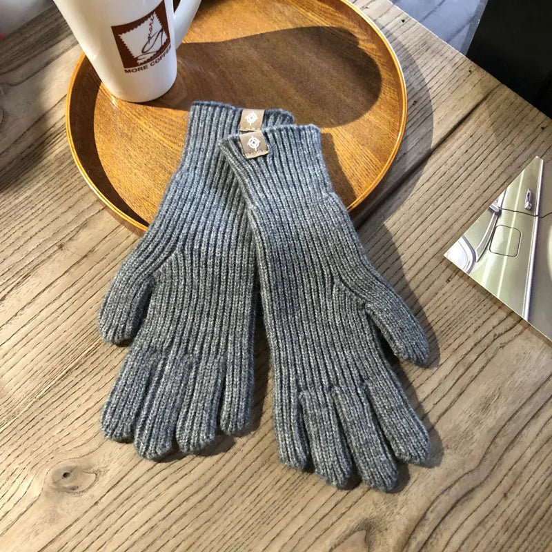 Elisabeth Blau Gestrickte Touchscreen-Handschuhe für Damen | Winter Casual - Einheitsgrösse