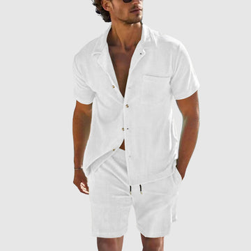 Gero Herren Freizeit-Set | Leichtes Kurzarmhemd und Shorts, Casual 0