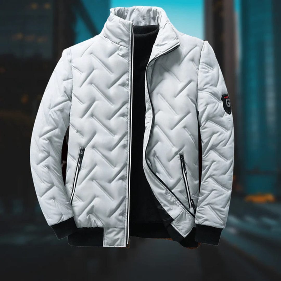 Heinz Grün Gesteppte Gefütterte Winterjacke mit Stehkragen für Herren | Casual Winter Stil - L/XL/2XL/3XL/4XL/5XL