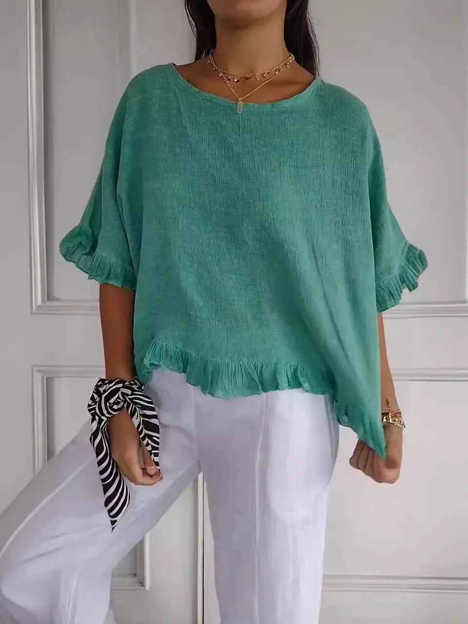 Alvina | Bluse Damen Leinenbluse
