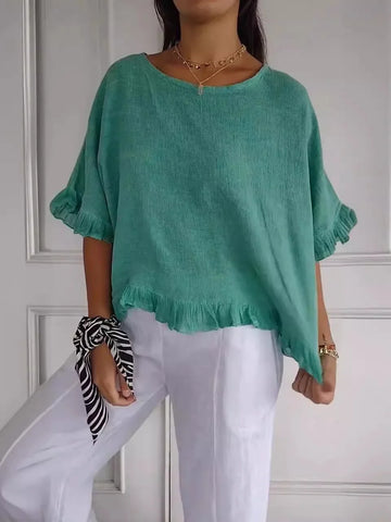 Alvina | Bluse Damen Leinenbluse