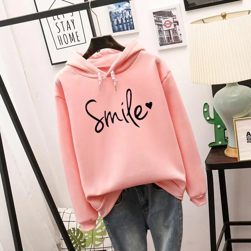 Rosemarie Beige Oversized Kapuzenpullover mit Aufdruck für Damen | Casual Alltag - S/M/L/XL/2XL