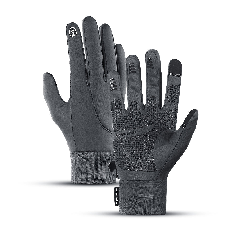 Werner Schwarz Winddichte Wasserabweisende Touchscreen-Handschuhe für Herren | Winter Outdoor Fleece-Innenseite - S/M/L