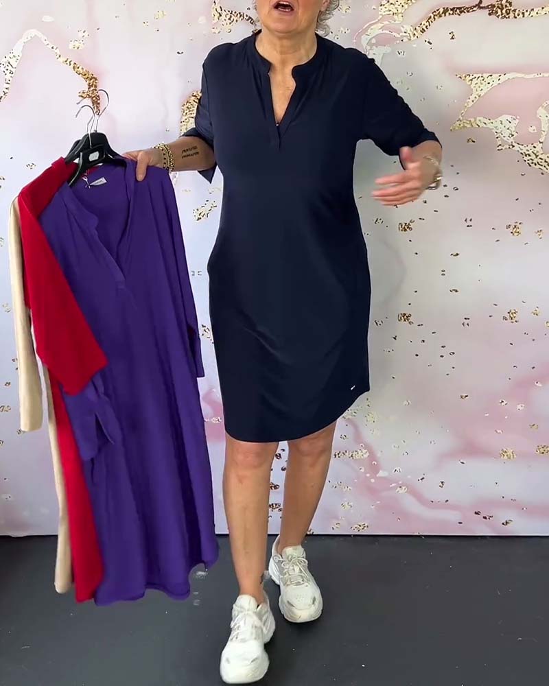 Hanneke Damen Kleid | V-Ausschnitt, Vielseitig 2