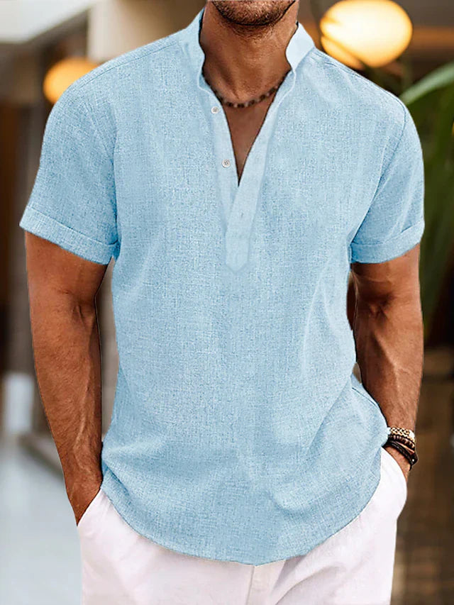 Hendrik Herren Henley Shirt | Kurzarm, Atmungsaktiv 1