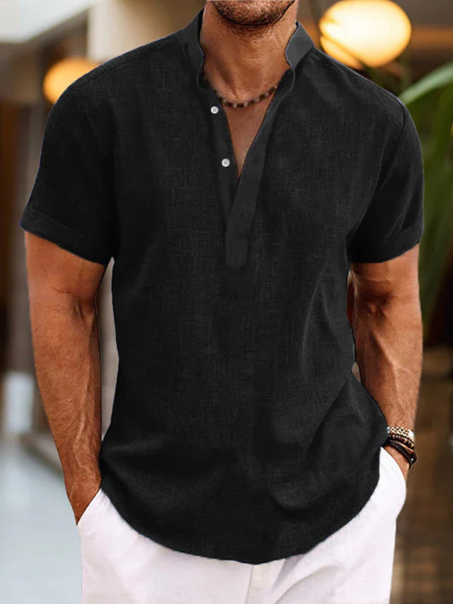 Hendrik Herren Henley Shirt | Kurzarm, Atmungsaktiv 3