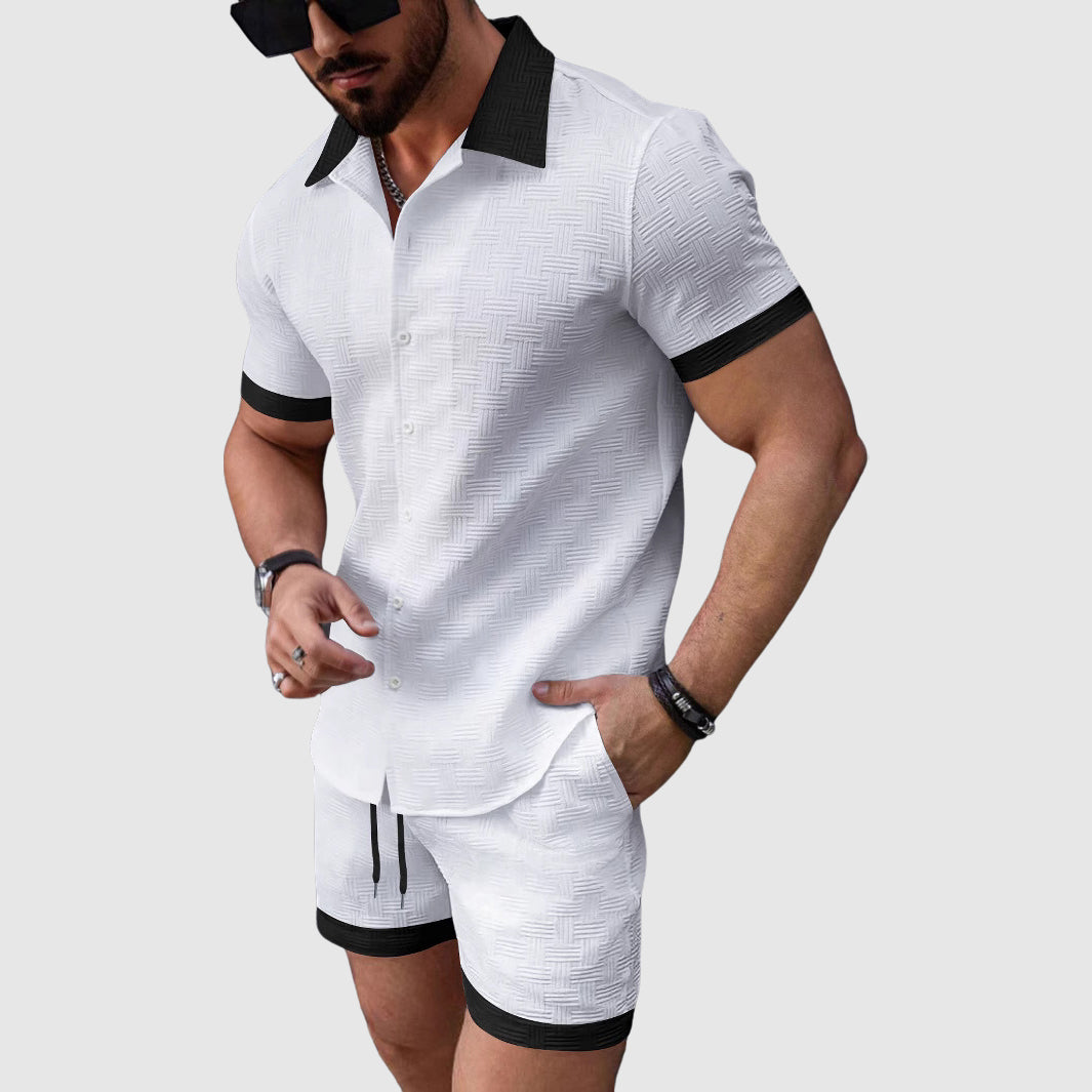 Hermann Herren Freizeitset | Kurzarmhemd und Shorts, Bequemes Design 1