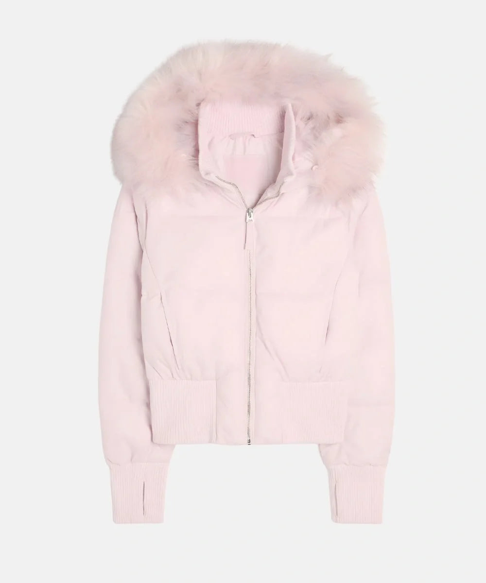 Vreni Schwarz Gesteppte Winterjacke mit Kapuze für Damen | Kunstfell-Besatz Slim Fit Winter - XXS/XS/S