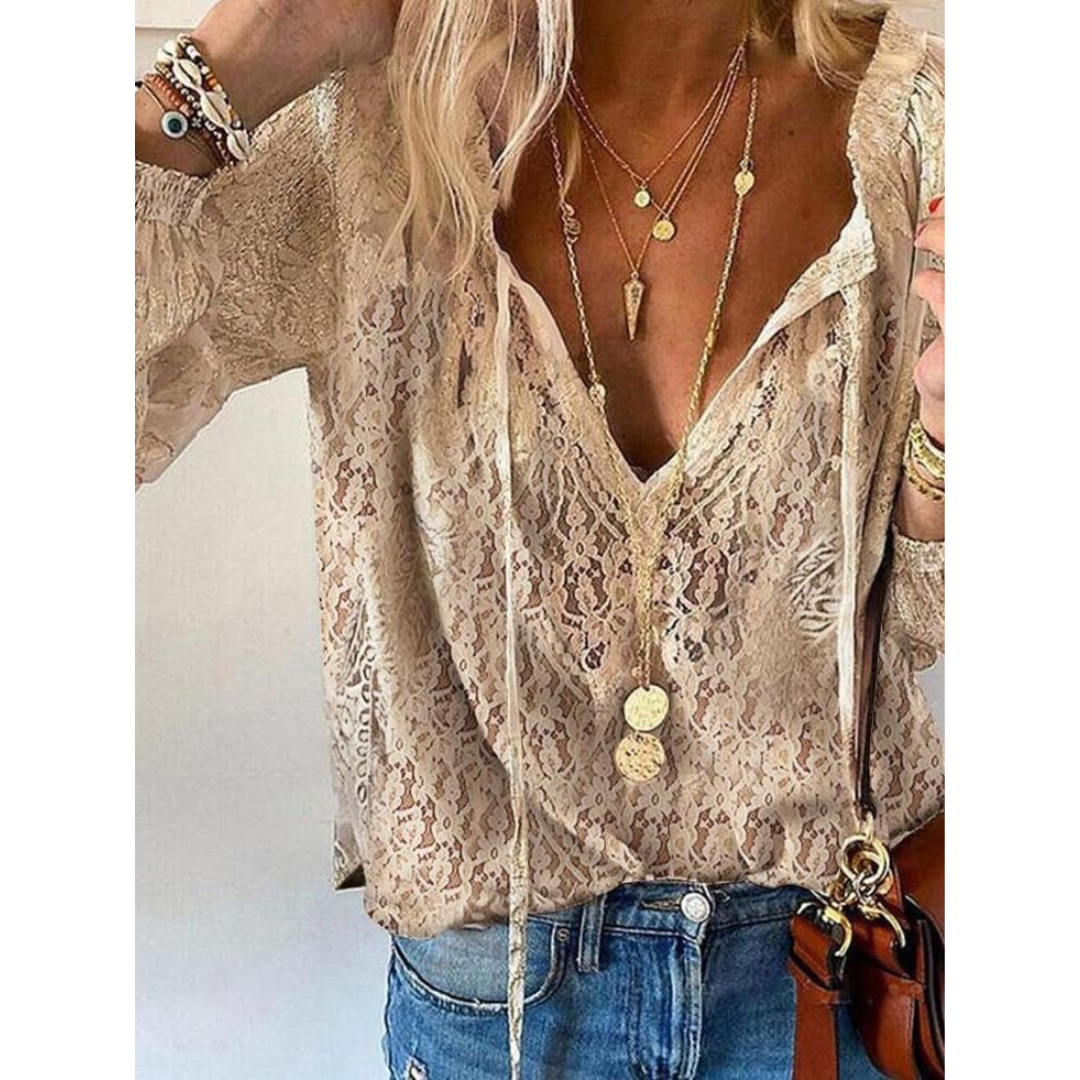 Ira Damen Boho Bluse | 100% Baumwolle, Lockerer Schnitt für Sommerlooks 0