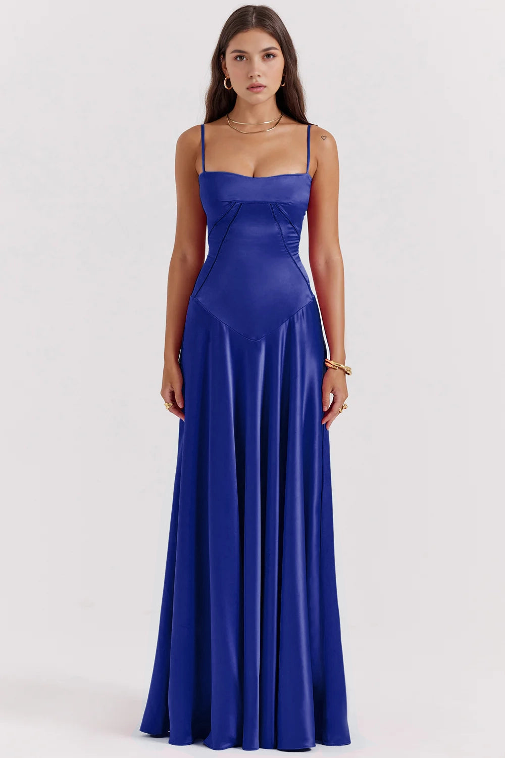 Ivy Damen Bustierkleid | Satin, Verstellbare Träger 11