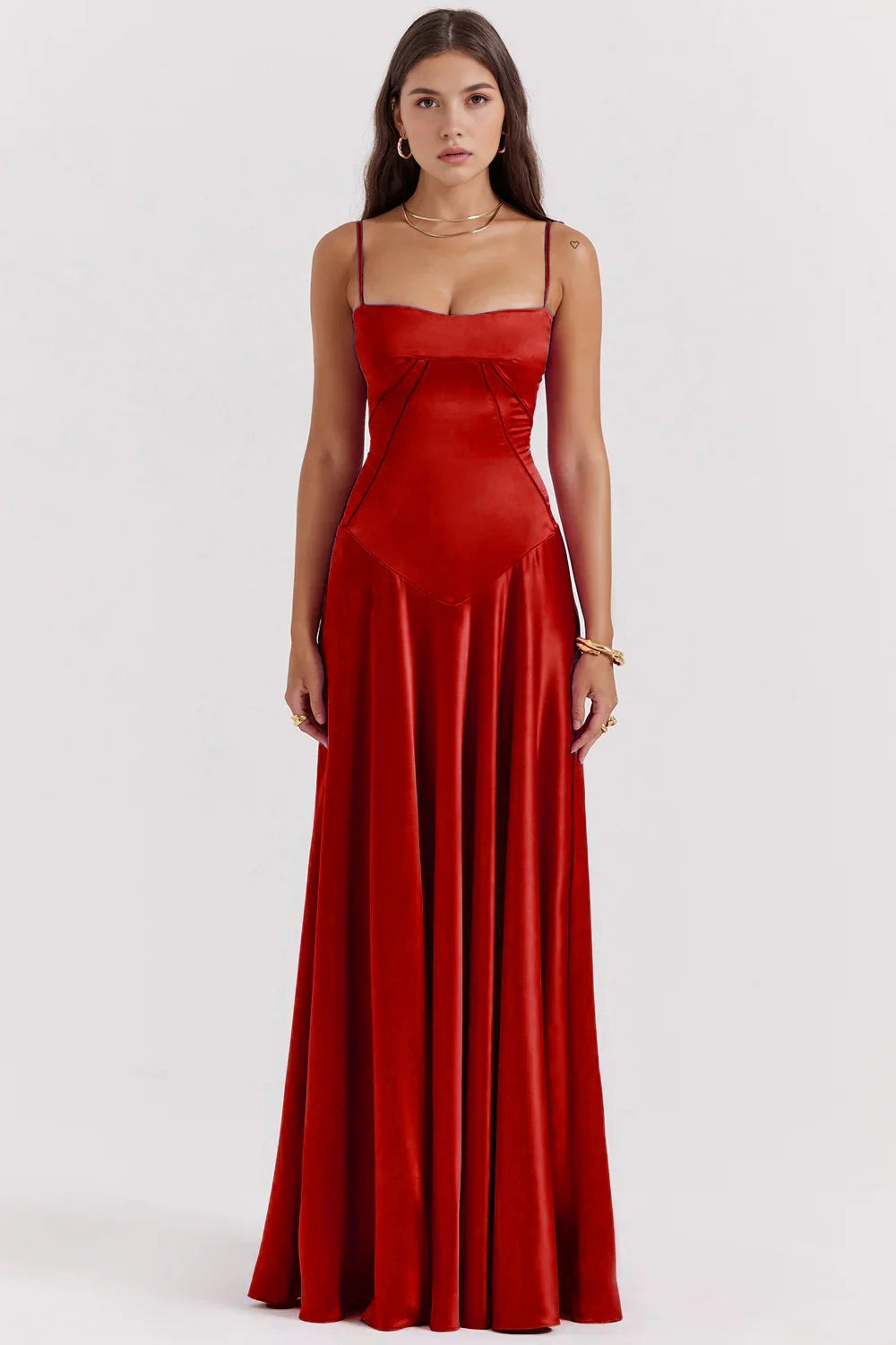 Ivy Damen Bustierkleid | Satin, Verstellbare Träger 12