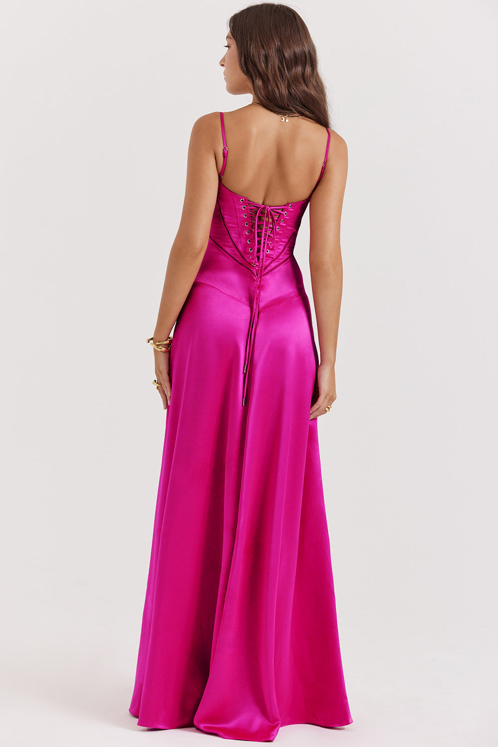 Ivy Damen Bustierkleid | Satin, Verstellbare Träger 2