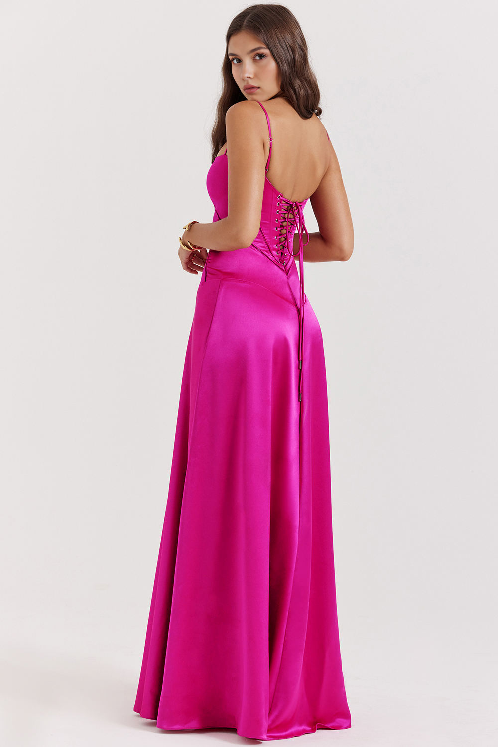 Ivy Damen Bustierkleid | Satin, Verstellbare Träger 4
