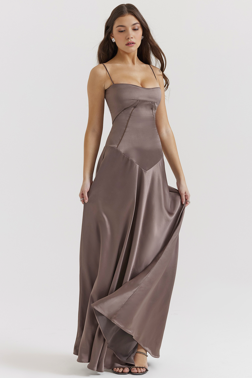 Ivy Damen Bustierkleid | Satin, Verstellbare Träger 5