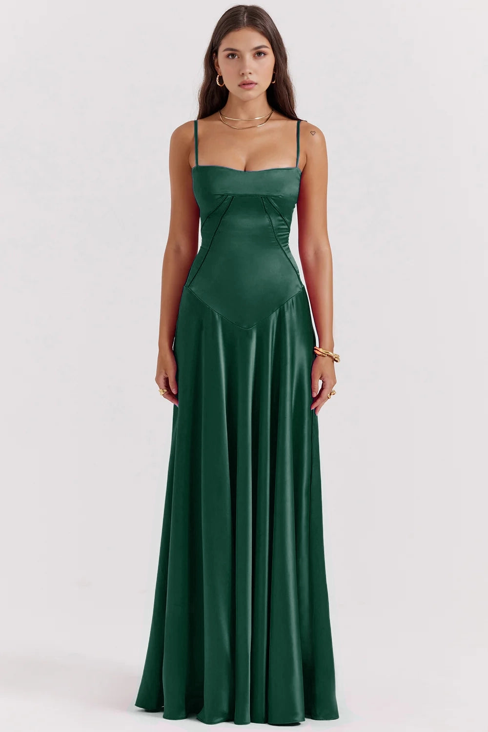 Ivy Damen Bustierkleid | Satin, Verstellbare Träger 8