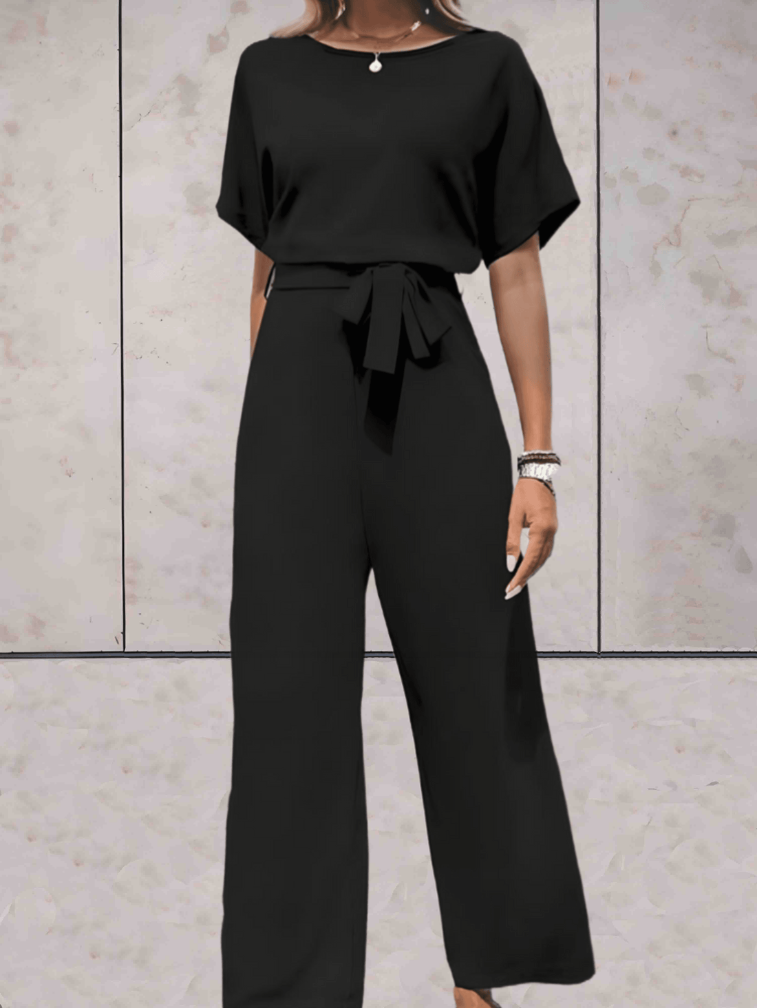 Jade Damen Jumpsuit | Weites Bein, Olivgrün, Feminine Silhouette 0