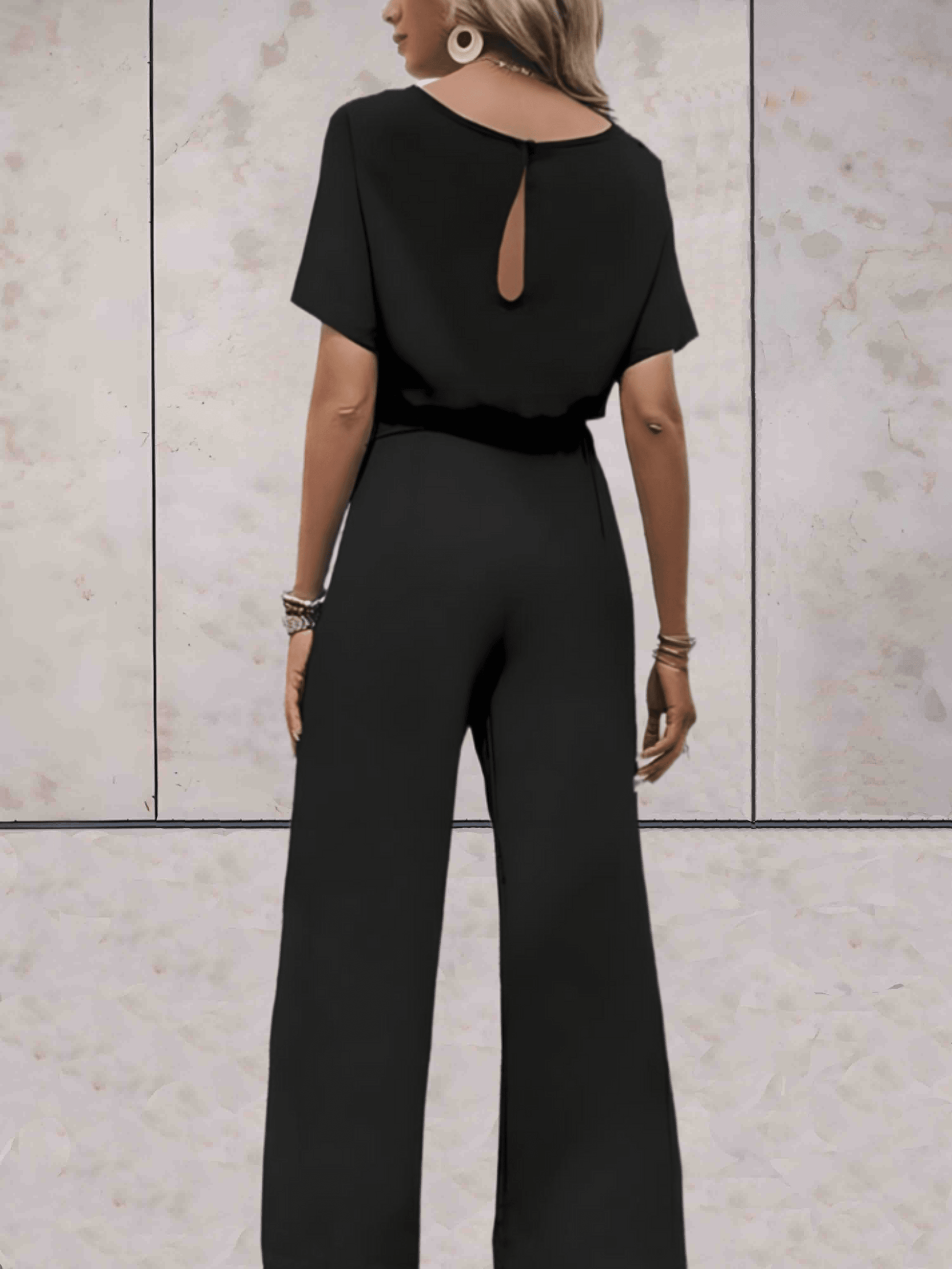 Jade Damen Jumpsuit | Weites Bein, Olivgrün, Feminine Silhouette 1