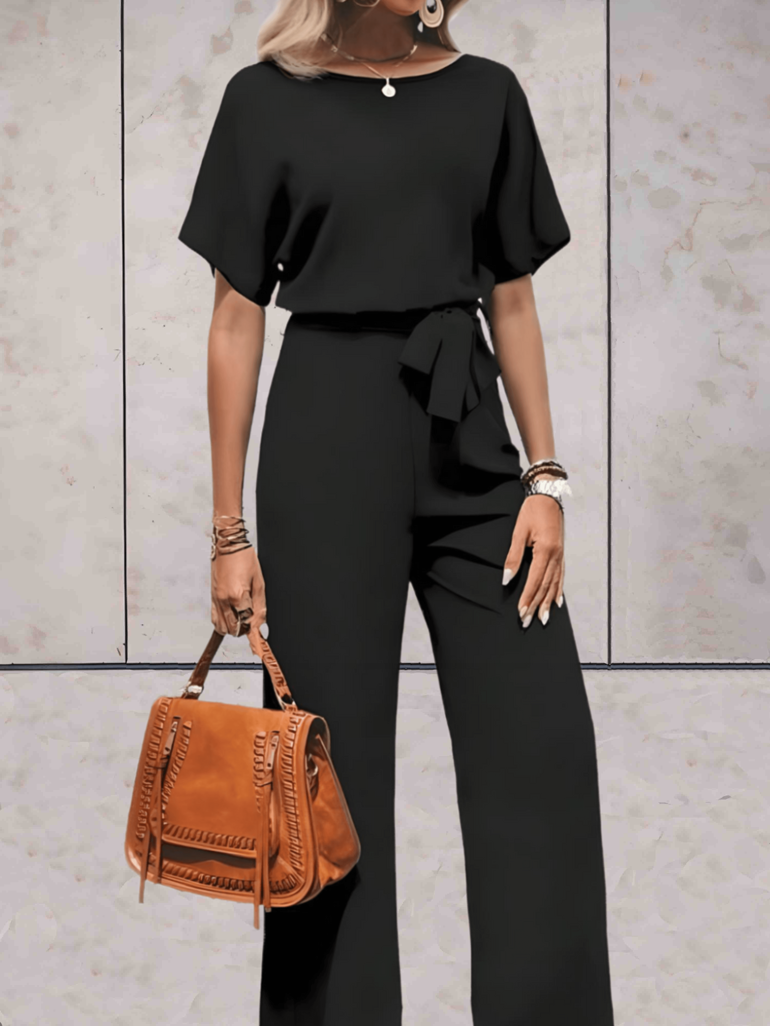 Jade Damen Jumpsuit | Weites Bein, Olivgrün, Feminine Silhouette 3
