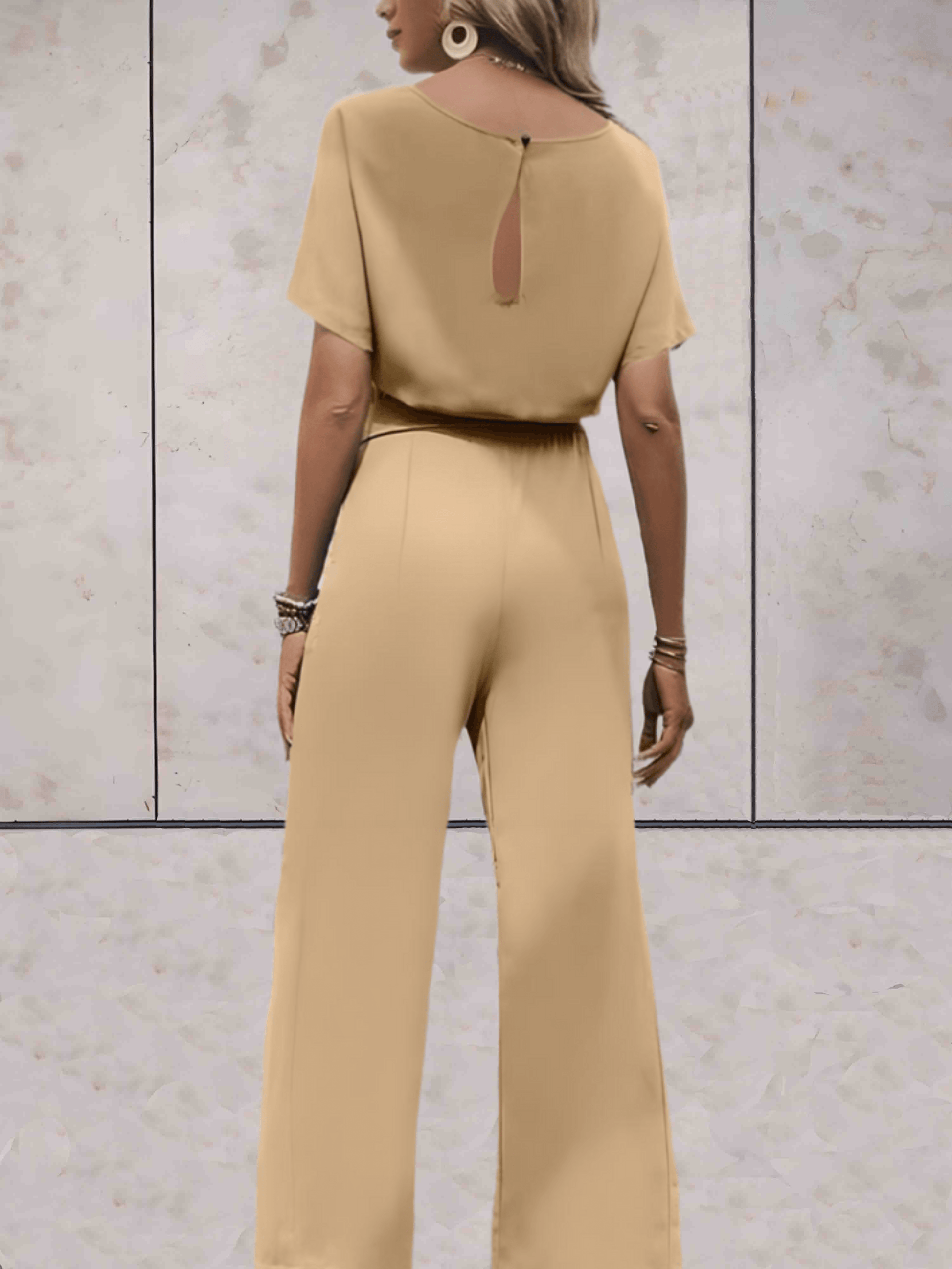 Jade Damen Jumpsuit | Weites Bein, Olivgrün, Feminine Silhouette 5