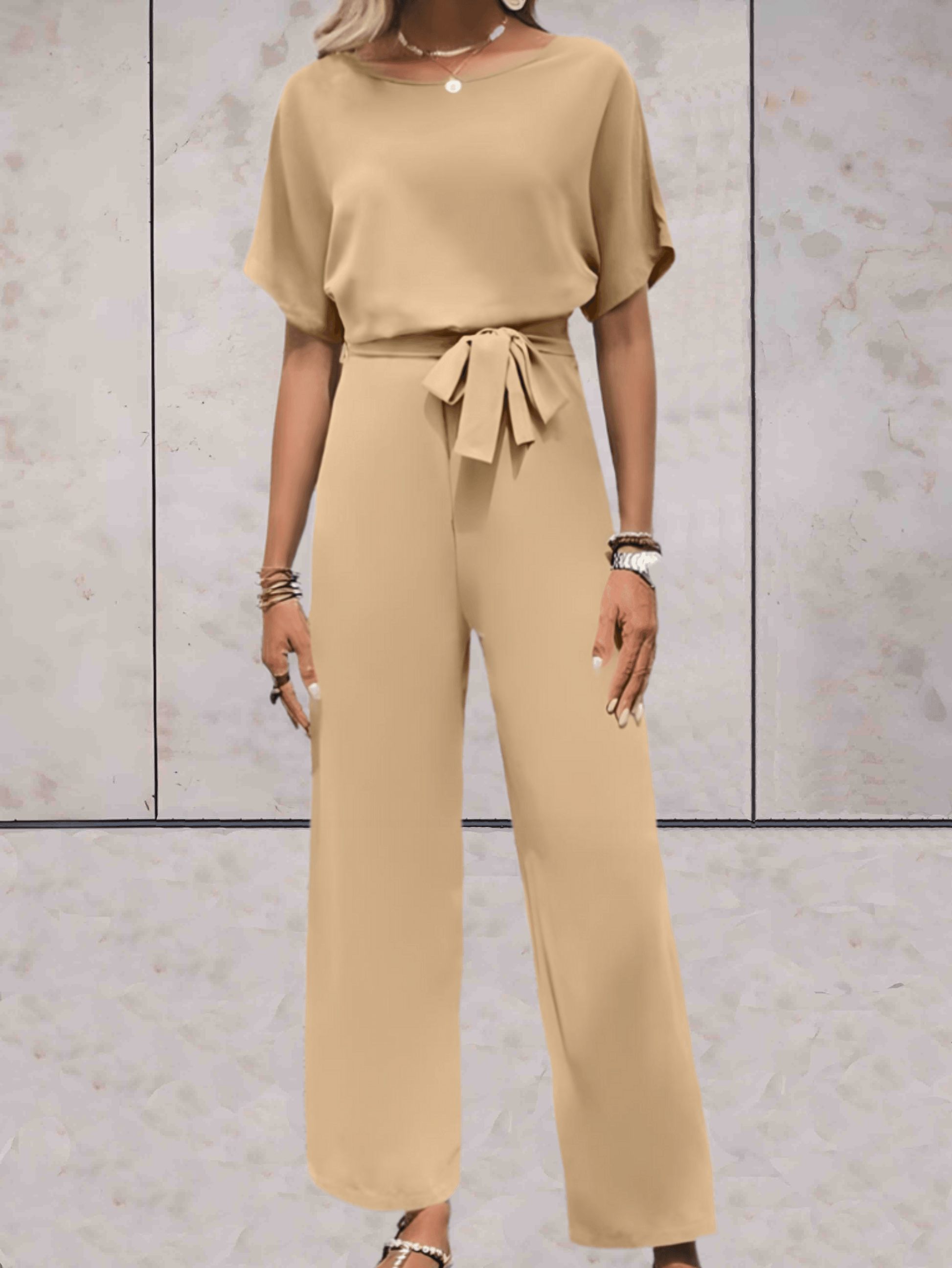 Jade Damen Jumpsuit | Weites Bein, Olivgrün, Feminine Silhouette 7