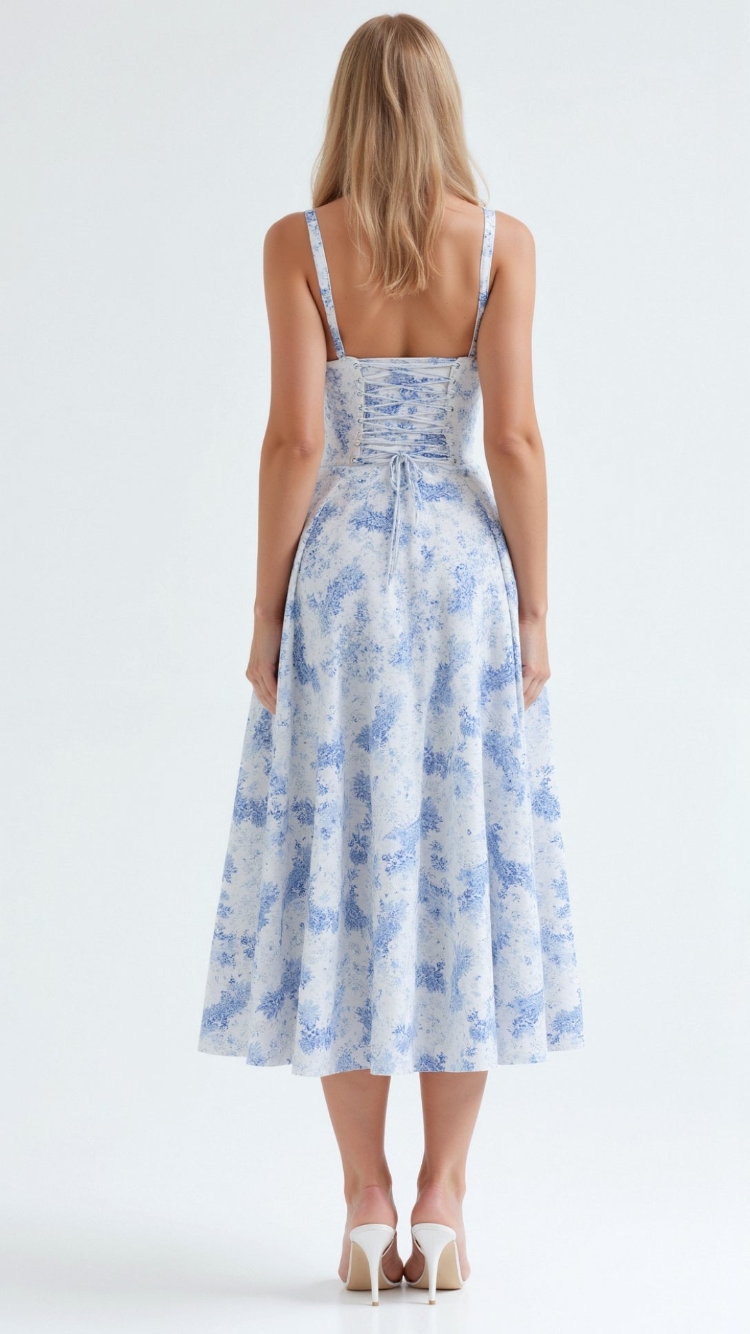 Jolie Damen Midi Kleid | Vintage Blumenmuster, Elegantes Festliches Design 1