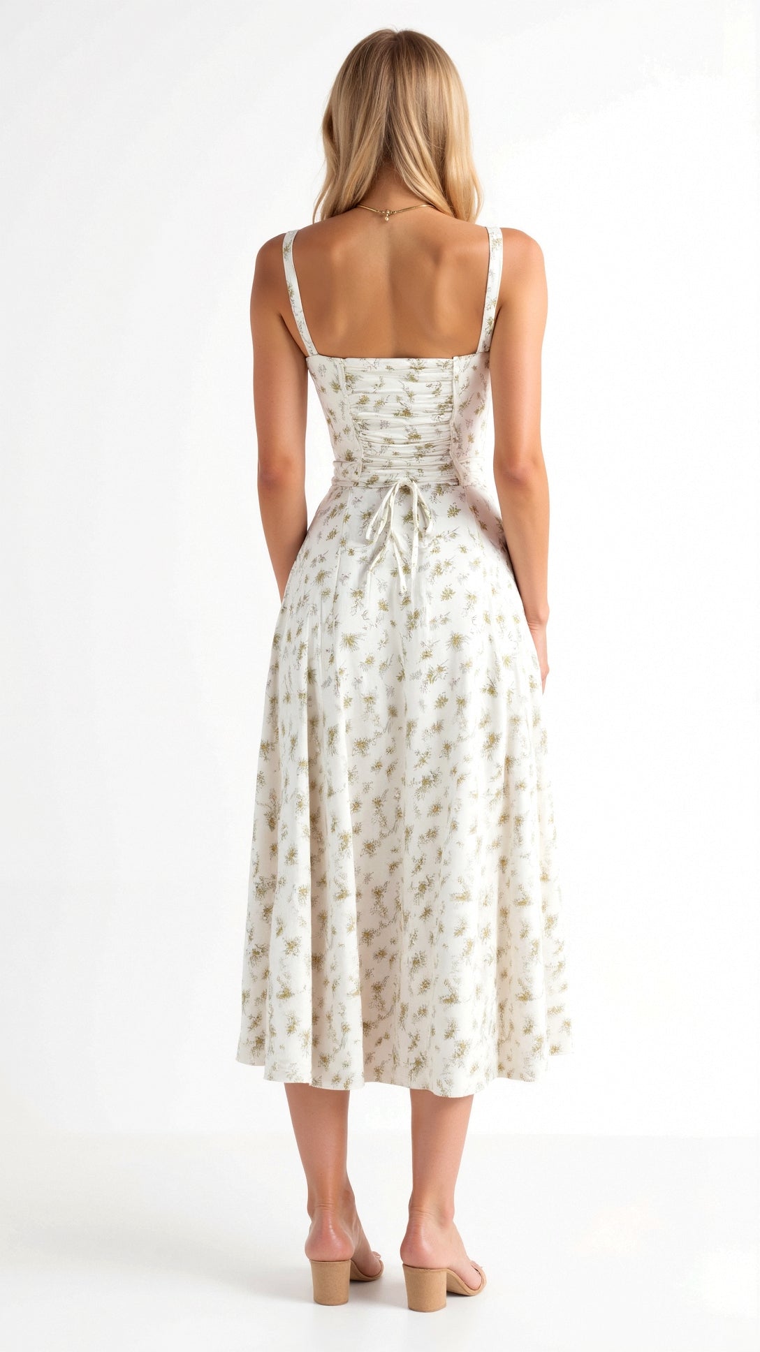 Jolie Damen Midi Kleid | Vintage Blumenmuster, Elegantes Festliches Design 7